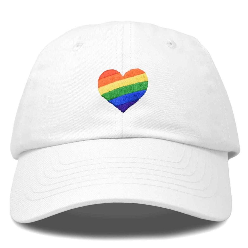 Season of Love Rainbow white Heart Unisex Dad Hat NWT embroidered